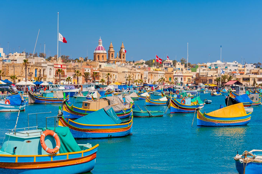 Mercado Marsaxlokk e Blue Grotto (Meio Dia)
